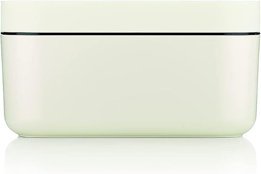 Lékué Ice Box | Ice Cube Tray For Freezer With Lid & Bin | Made With 100 Percent Platinum Silicone | Elegant And Retro Style Ice Cubes | For Cocktails, Ice Tea & Coffee And More | White