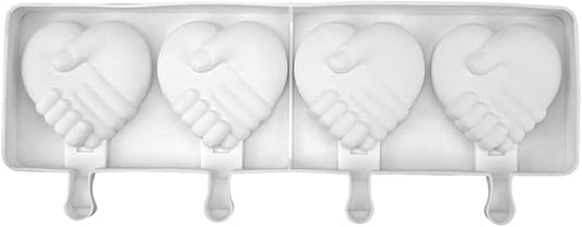 1 Pack Cute Heart Shape Popsicle Molds Silicone Ice Pop Molds 3 Cavities Popsicle Molds for Kids Adults Ice Cream Mold Cakesicles Mould DIY Popsicle Maker Homemade Popsicle Silicone Molds Q