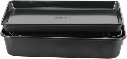 Nonstick Ceramic Bakeware Set – 8 Piece Baking Pans Set, Oven Safe to 450°F, Includes Muffin Pans, Cookie Sheets, Loaf, Roaster, Round & Square Pans, BPA-Free