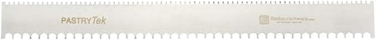 Restaurantware 19.8 Inch x 2 Inch Cake Comb 1 Semicircle Decorating Comb - Double-Sided Assorted Edges Stainless Steel Icing Smoother For Decorating Or Sculpting Desserts