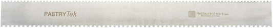 Restaurantware 19.8 Inch x 2 Inch Cake Comb 1 Square Decorating Comb - Double-Sided Assorted Edges Stainless Steel Icing Smoother For Decorating Or Sculpting Desserts