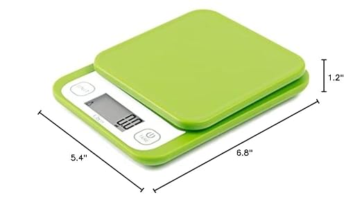 Ozeri® Garden and Kitchen Scale II with 420 Variable Graduation Technology® | Measures most delicate garden herbs and greens at 0.1 g for ingredients under 420 grams and 0.5 g for items over 420 grams