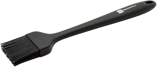 Restaurantware 10.2 Inch Pastry Brush 1 Heat-Resistant Basting Brush - Dishwasher-Safe Hanging Hole Black Silicone Cooking Brush For Spreading Oil Butter Or Sauce
