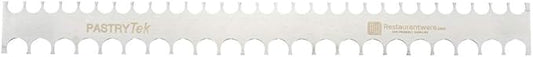 Restaurantware 19.8 Inch x 2 Inch Cake Comb 1 Semicircle Decorating Comb - Double-Sided Assorted Edges Stainless Steel Icing Smoother For Decorating Or Sculpting Desserts
