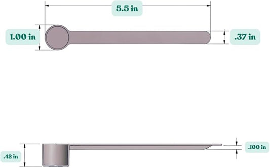 4 mL (3/4 Teaspoon) Long Handle Scoop for Measuring Coffee, Pet Food, Grains, Protein, Spices and Other Dry Goods (Pack of 10)