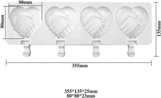 Surakey Ice Cream Silicone Mold Popsicle Silicone Mold Soft and Smooth Mould for DIY Homemade Ice-Lolly Ice Cream Ice Candy Cake Pop Maker Mold Non-Stick & Easy Release, Type 15