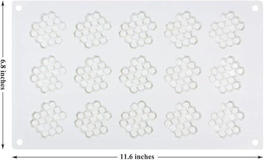 Embossing Lace Fondant Mold, Honeycomb Bee Silicone Moldsand Bee Lace Fondant Molds for Cupcake Cake Decorating Sugar Chocolate Candy Baking Mold