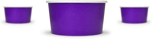 UNIQ 1000-Count 4 oz Paper Ice Cream Cups Purple Color | Perfect for Halloween, Holidays & Parties | Small Disposable Food & Dessert Bowls | Frozen Dessert Supplies