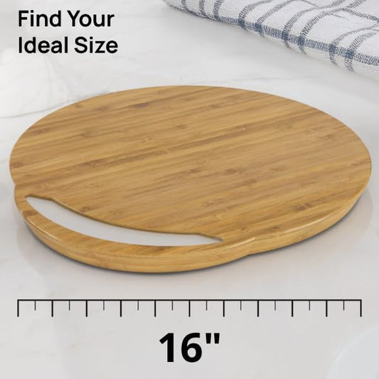 Ibyx Elegant Round Sliding Tray for Your Pressure Cooker, Air Fryer & Heavy Kitchen Appliances - Sturdy, Slides Easily from Under The Cabinet (Black, 16”)