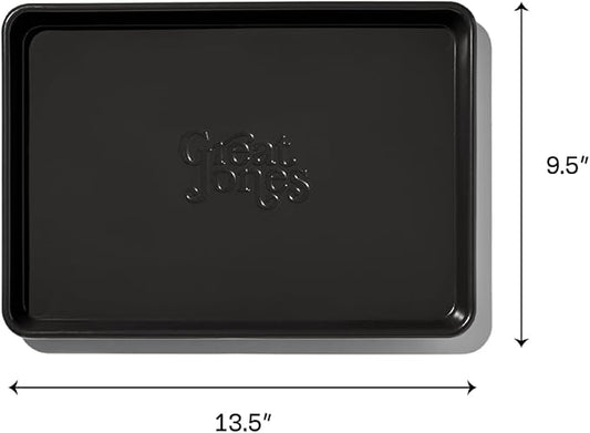 Great Jones Little Sheet (Pepper) | Jelly Roll Pan, Quarter Sheet Pan | Aluminized Steel,13.5" x 9.5" | For Baking, Roasting, & Broiling | Premium Bakeware with Even Heat Distribution