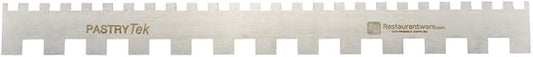 Restaurantware 19.8 Inch x 2 Inch Cake Comb 1 Square Decorating Comb - Double-Sided Assorted Edges Stainless Steel Icing Smoother For Decorating Or Sculpting Desserts
