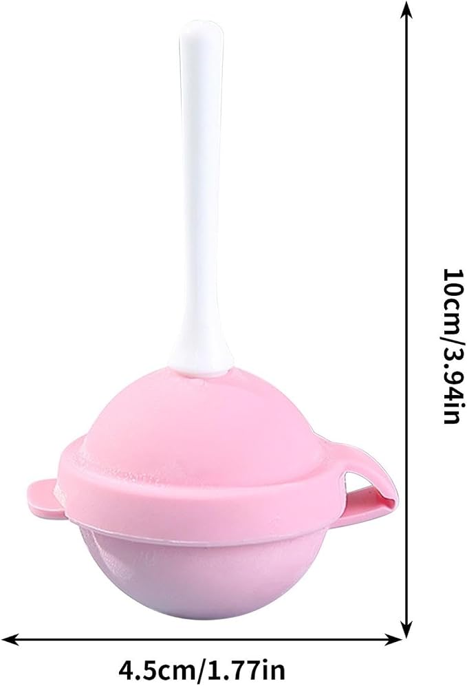 4PC Silicone Lollipop Ice Cream Maker, Reusable Homemade Popsicle Molds, Colorful DIY Lollipop Ice Cream Mold, Funny Silicone Popsicle Molds for Juice Yogurt Frozen Treats, Summer Party (Pink)