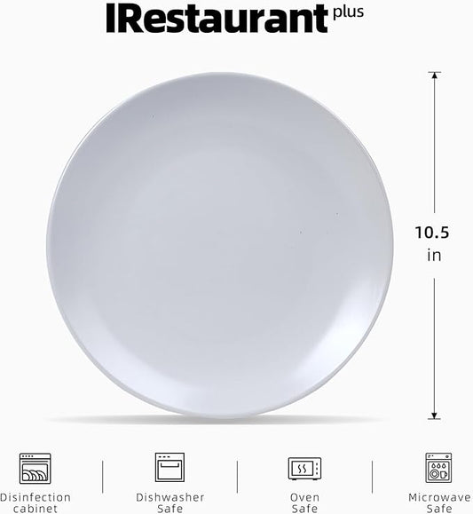 Stoneware Coupe Commercial Grade Dinnerware, Matte White, Plate 10.5", Case of 12