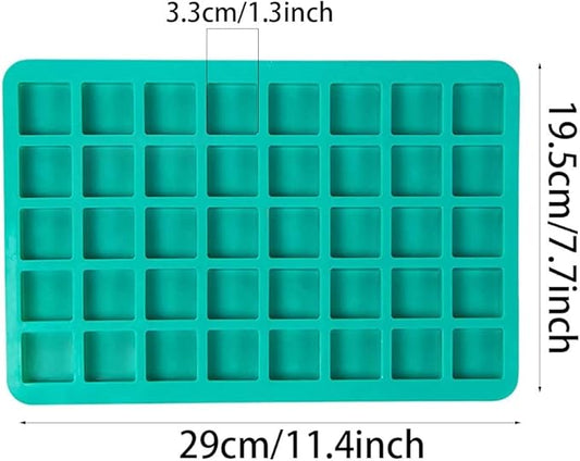 40 Cavities Square Silicone Mould Chocolate Mould Cake Baking Mold Candy Sweet Moulds Ice Cube Tray Molds Silicone Molds for Crafts for Making Chocolate Candy Ice Cube Tray