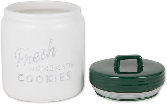 DII Kitchen Accessories Collection Ceramics, Cookie Jar, Dark Green