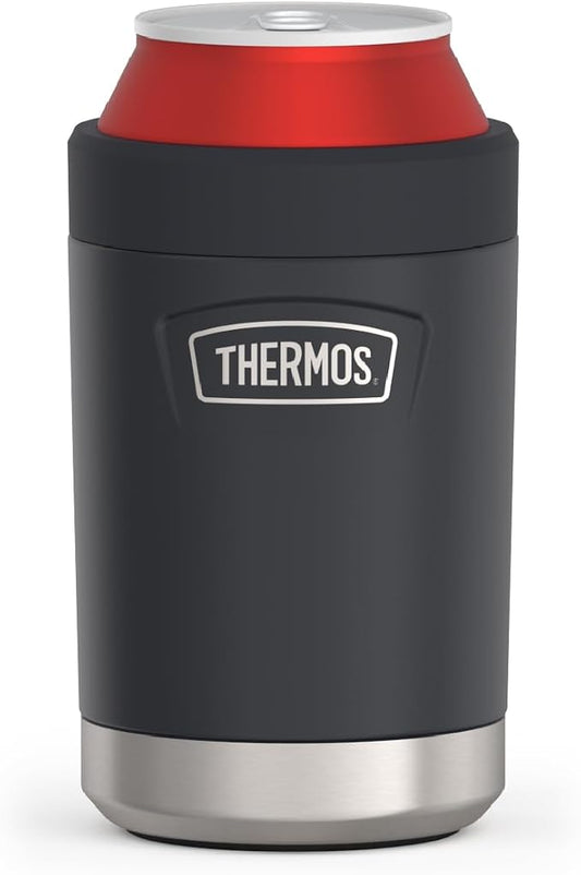 THERMOS ICON SERIES, Beverage Can Insulator - 12 Ounce, Granite - Vacuum Insulated Stainless Steel