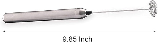 Milk Frother Handheld Electric Milk Foamer Portable Mini Mixer Machine Stainless Steel Touch Handheld Espresso Mixer Battery Operated Frother Coffee Stirrer Maker for Hot Chocolate Coffee