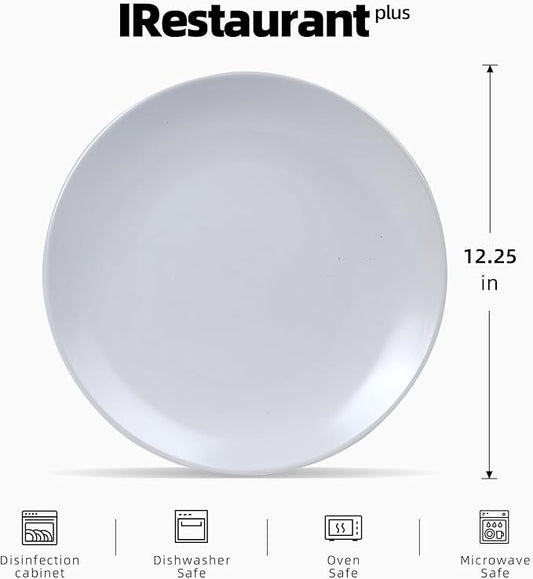 Stoneware Coupe Commercial Grade Dinnerware, Matte White, Plate 12.25", Case of 12