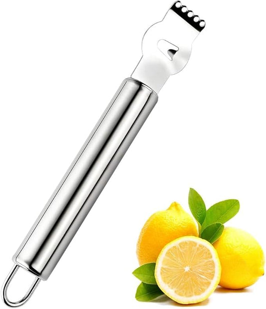 Lemon Zester Grater,Stainless Steel orange peeler tool with Channel Knife,5pack
