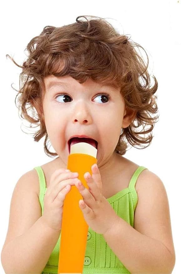 ECOBERI Silicone Popsicle Molds Set of 8 with BPA-Free Material - Reusable Ice Pop Maker with Attached Lids for Easy Storage - Stick-Free Design for Kids and Adults | BPA-Free Material, Reusable Ice Pop Maker, Attached Lids for Easy Storage, Stick-Free...