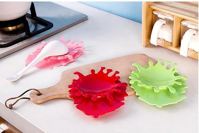 Spoon Rest Holder Silicone Ketchup Shape Holders Splash Spoon Rest by Mustard Kitchen Cooking Aid Cup Holder Creative Gift