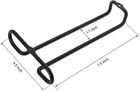 GeLive 7 Inch Wine Glass Rack Under Cabinet Stemware Holder Little Glass Hanger Storage Organizer for Short Space Kitchen and Bar Set of 2 (Black)
