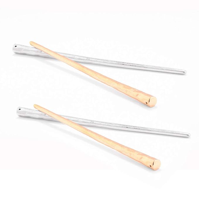 4pcs Metal Hair Chopsticks, Gold and Silver Bun Hair Sticks | Alloy Hair Pick, 4.9inch, Hair Charms for Girl Women