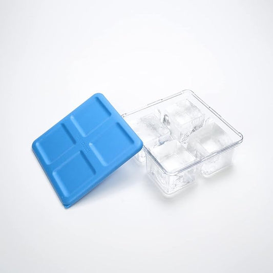 True Cubes Crystal Clear Ice Tray with Lid – Stackable 2"x2"x2" Mold for Space-Saving, Sturdy, Bartender-Quality Ice – Perfect for Cocktails, Whiskey, and Drinks at Home, Ready-to-Serve Convenience