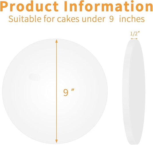 10pcs Cake Boards Drums 9 Inch Round Sturdy Corrugated Cardboard Base,1/2 Thick Drums Cake Base Sturdy Multiple Layers of Cardboard for Heavy or Multi Layer Cakes Base para Pastel (9inch/10pcs)