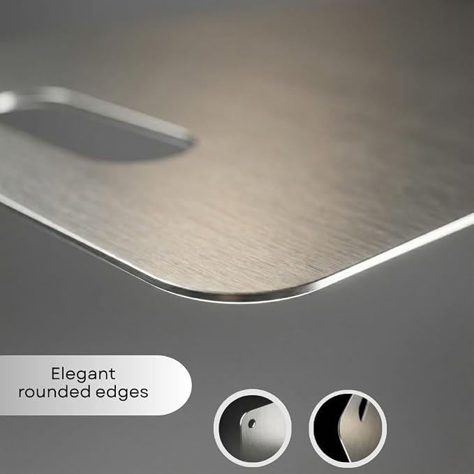 Stainless Steel Cutting Boards for Kitchen | 3 PCS 304 Stainless Chopping Board Set, Non Stick, Rust-Resistant & Easy to Clean | Perfect for Meat, Vegetables & Fruits (15.3x11, 13.4x9, 11.8x7.9 in)
