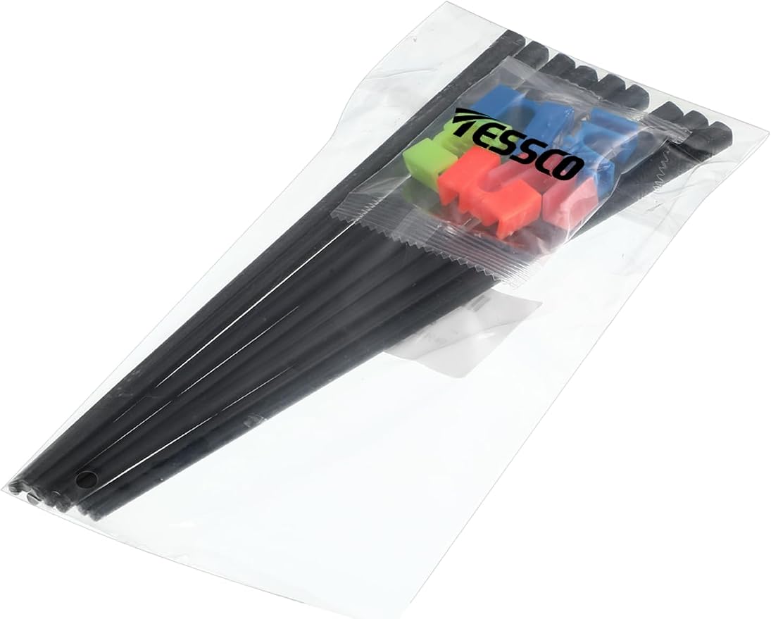 5 Pairs Reusable Chopsticks Helpers Training Chopstick for Beginner Replaceable Practice Chopsticks Non-slip Training Chopstick for Adults Learner(Polymer,Black)