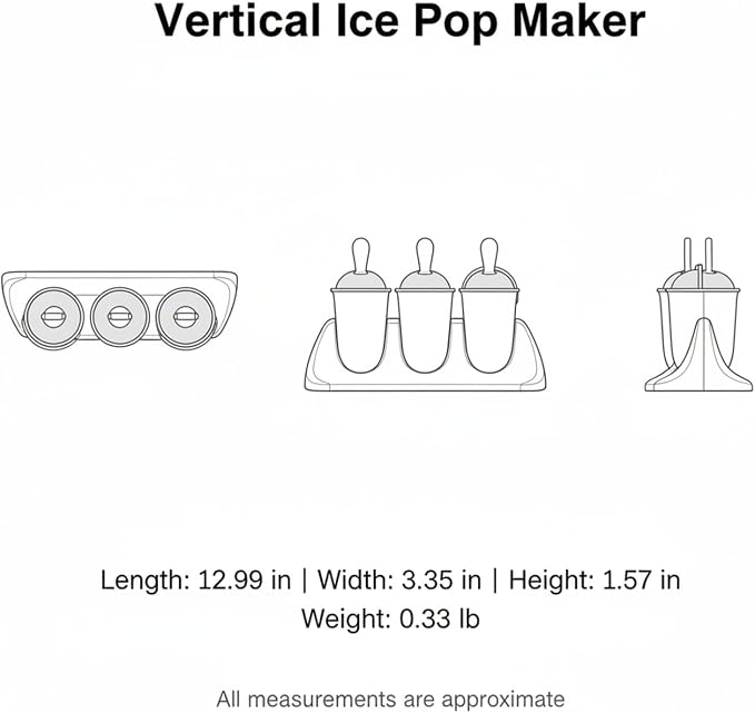 Easy-Use Vertical Popsicle Mold, 8-Cavity Ice Pop Maker for Compact Freezers, Durable PP Plastic Tray