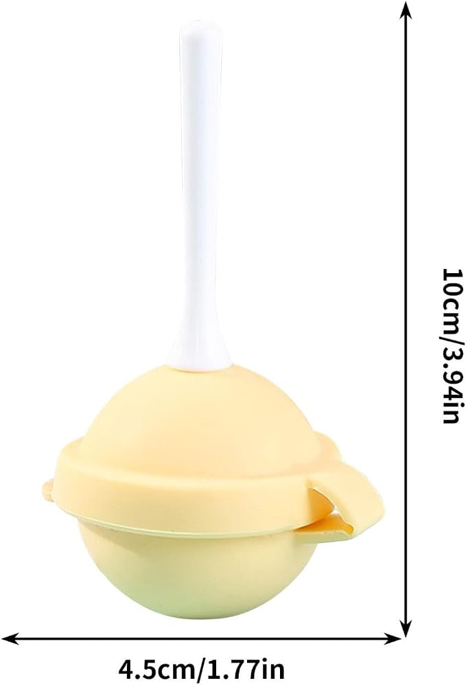 4PC Silicone Lollipop Ice Cream Maker, Reusable Homemade Popsicle Molds, Colorful DIY Lollipop Ice Cream Mold, Funny Silicone Popsicle Molds for Juice Yogurt Frozen Treats, Summer Party (Yellow)