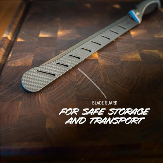 OUTDOOR EDGE ErgoMax Brisket Slicing Knife - Razor Sharp Blade, Premium Titanium-Coated Steel Blades, Ergonomic Handle, Multifunction Carving Knife for Meat Cutting