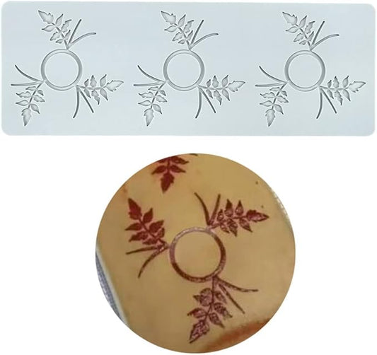 Silicone Molds 3D Hollow Leaf Chocolate Molds Honeycomb Bee Candy Mold Flower Pattern Fondant Mold Cake Topper Sugar Craft Decoration (A_Leaf 12 * 4.28 * 0.12inch)