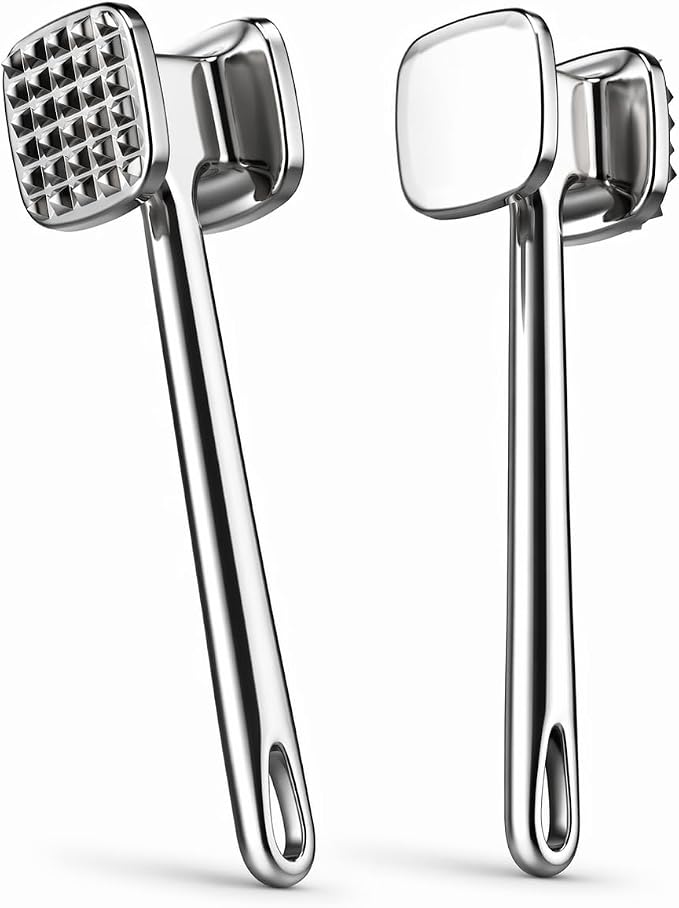 Meat Tenderizer Tool – Dual-Sided Meat Tenderizer Hammer Mallet & Heavy Duty Pounder For Tenderizing Steak, Beef and Fish