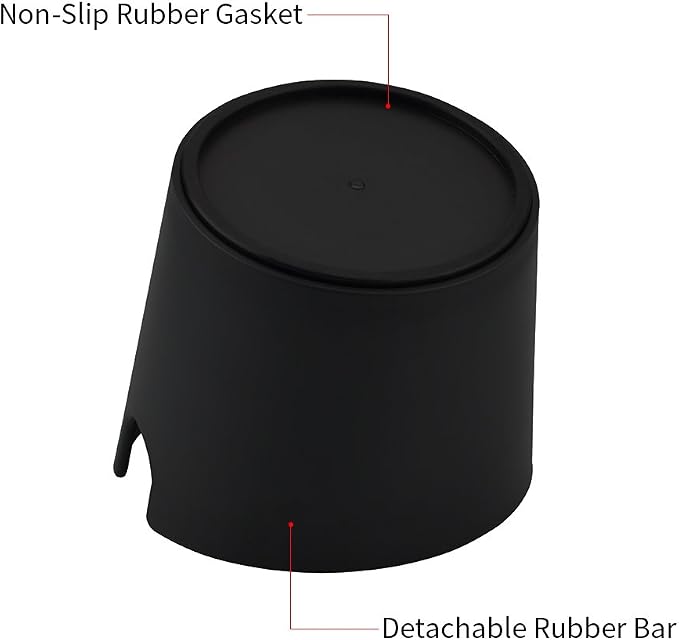 HOMEE Coffee Knock Box 4.8 Inch Barista Style Knock Box With Removable Bar | Round Shock-Absorbent Durable With Removable Knock Bar and Non-Slip Base Gift