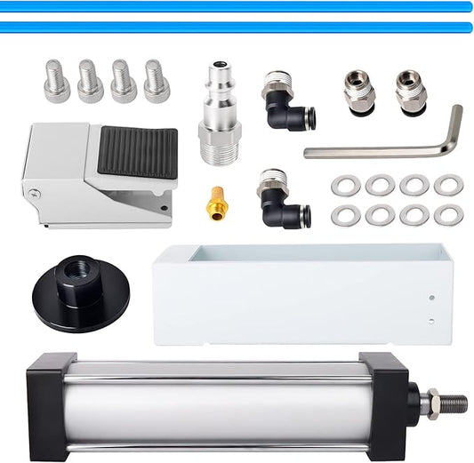 TAISHER Foot Valve Aluminum Can Crusher,Eco-Friendly Recycling Tool,Heavy Duty Pneumatic Cylinder Soda Beer Can Crusher