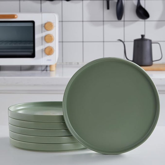 Stone lain Stella Dinner Plate 6-Piece Set, Round, Porcelain, Honeydew