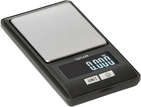 Taylor High-Precision Digital Portioning Scale with Cover, 16OZ/500G, Black