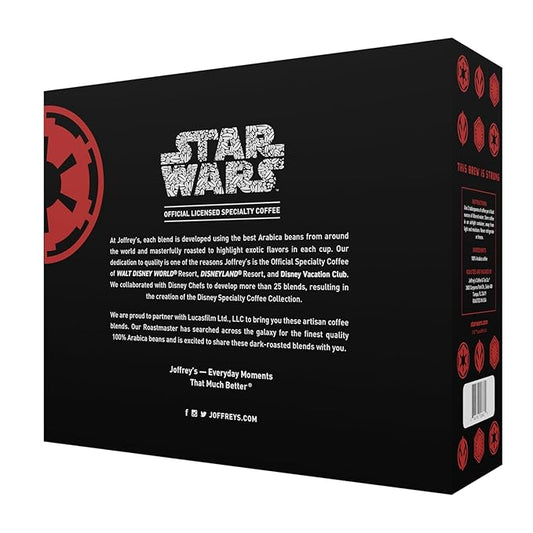 Joffrey's Coffee - STAR WARS™ Dark Side Trio Coffee Collection, STAR WARS Licensed Collection, Artisan Dark Roast, Bold & Smooth Taste, Brew or French Press (Ground, 3-pack)