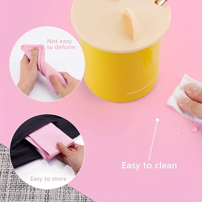 Gartful 3 PCS Nail Mats, Silicone Mat for Crafts, Arts, Jewelry Resin Casting Mold, Epoxy Resin, Coloring, Gluing, Painting, Desktop Countertop Protector Sheet, Placemat Table Pad, Pink (15.7"x11.8")