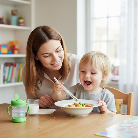 Chopsticks for Kids, 2 Pairs Training Chopsticks for Toddlers Beginners Baby Children Learning and Practice, Easy Mealtime & Fine Motor Skill Development, Non-Slip Grip, Dishwasher Safe | Beginners Children Learning and Practice, Easy Mealtime & Fine M...