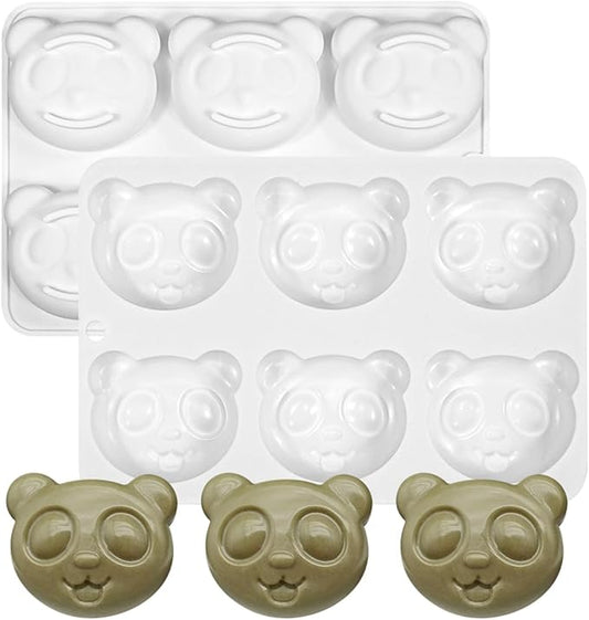mostsom Silicone Mousse Mold Panda Shape Non-Stick Chocolate Dessert Molds, Flexible Baking Mold for Mousse Cake, Pudding, Jelly, Candy, Ice Cube (A_ Panda)