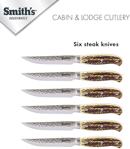 Smith's 51032 Cabin & Lodge Cutlery Block Set (14-Piece), One Size, Gray