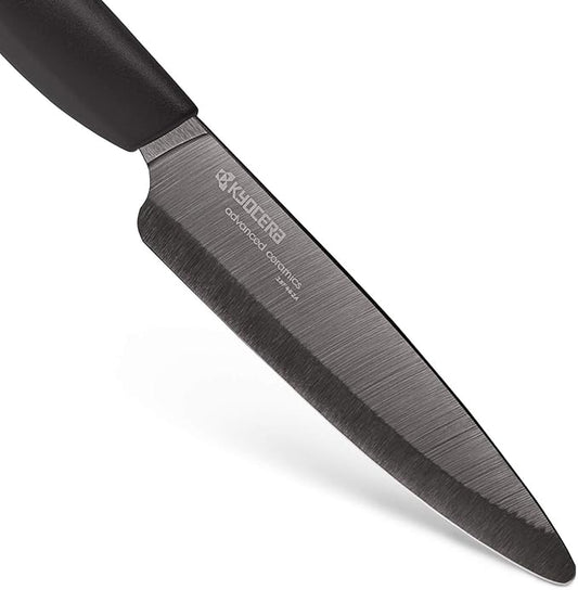 Kyocera Advanced Ceramic Revolution Series 4.5-inch Utility Knife, Black Blade