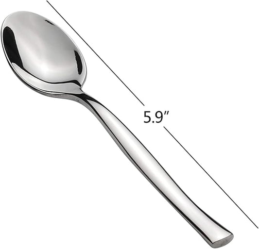 Idomy 12-Piece Stainless Steel Teaspoons, 5.9 Inches