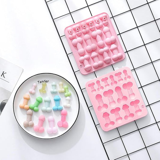 1 Pcs Funny Shape Silicone Mold for Birthday Single Party Baking Pan Handmade DIY Mousse Chocolate Fondant Soap Cake Ice Cube Mould Tool Novelty Cake Pans Set Kit H9-5