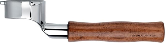 Normcore 51mm Bottomless Portafilter for DeLonghi La Specialista, 3-Ear Naked Espresso Tool with Walnut Handle for EC9155 9335 9355 9665 EC9335, 18g Basket Included