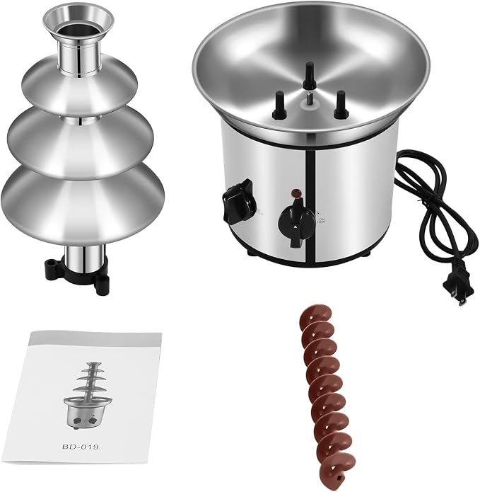 Chocolate Fountain Machine, Electric Chocolate Melting Fountain Machine, 4 Tier Chocolate Fountain Machine